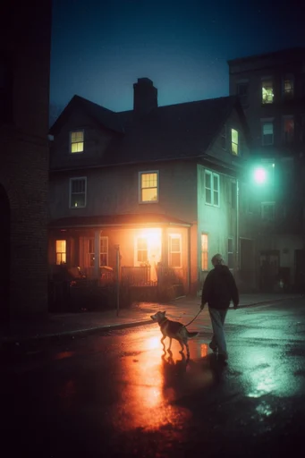 Cinematic Nocturnal Noir style AI image example 4