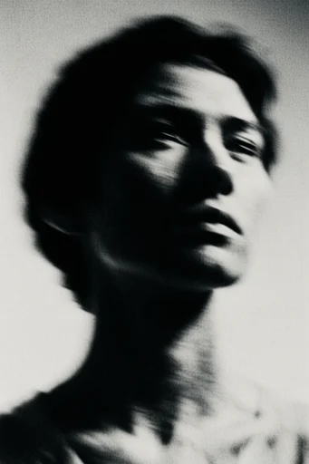 Monochrome Glitch Noir style reference image — stark chiaroscuro