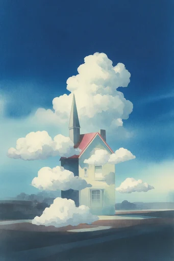 Surreal Cobalt Cloudscapes style AI image example 4