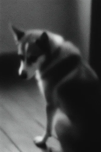 Ethereal Noir Granulation style reference image — low-key noir
