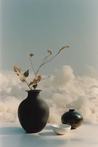 Ethereal Nostalgic Realism style reference image — dreamlike levitation