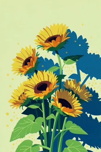 Mid-Century Vector Travelogue style reference image — vibrant summer palette