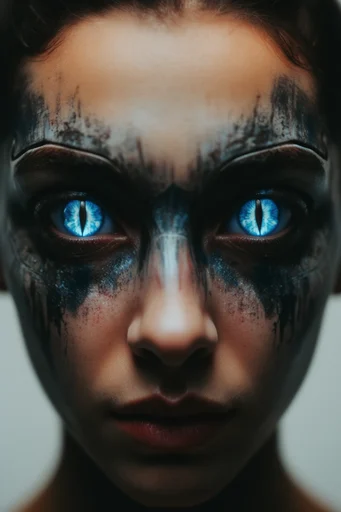 Luminescent Ocular Surrealism style reference image — shallow depth of field