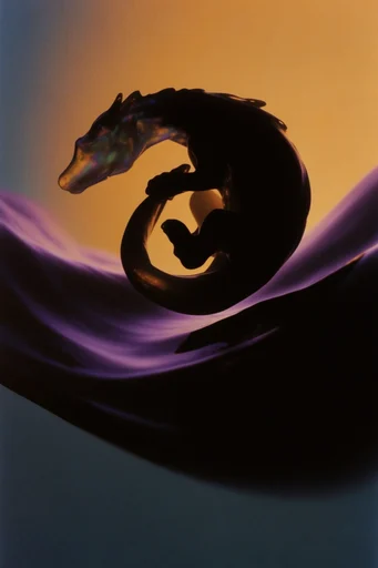 Luminous Amber Silhouette style reference image — high contrast composition