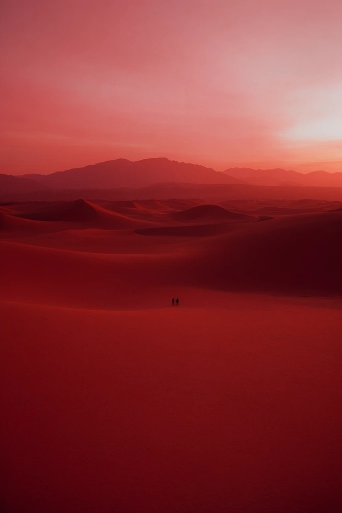 Surreal Crimson Sands style AI image example 2