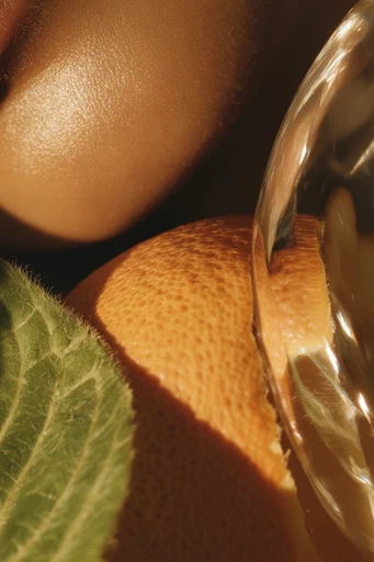Luminous Coastal Macro style reference image — dewy sun-kissed skin