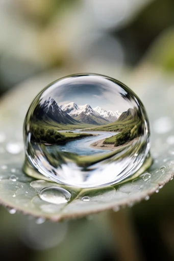 Refractive Macro Worlds style reference image — vibrant natural lighting