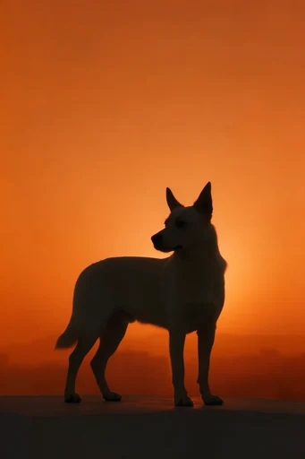 Luminous Amber Silhouette style reference image — warm golden hour tones