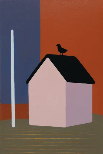 Graphic Fauvist Modernism style reference image — minimalist geometric figuration