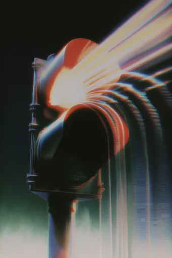Analog Glitch Synthesis style reference image — chromatic aberration