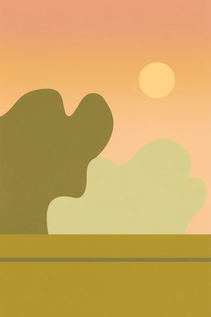 Retro Folk Risograph style AI image example 2