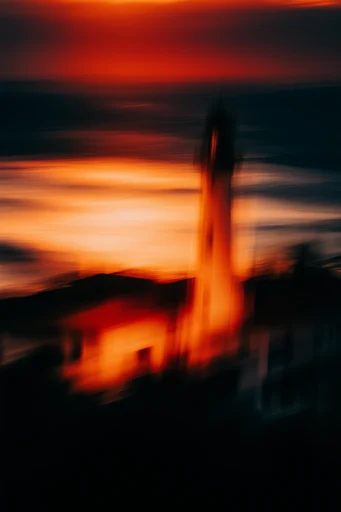 Ethereal Kinetic Nocturne style reference image — dreamy light streaks