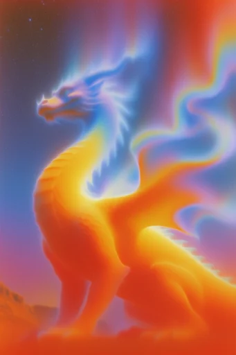 Chromatic Thermal Dreamscape style reference image — heavy film grain