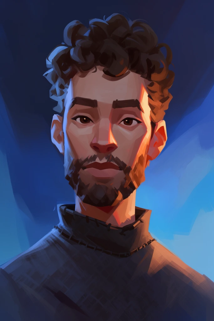 Sculptural Angular Portraits style AI image example 1
