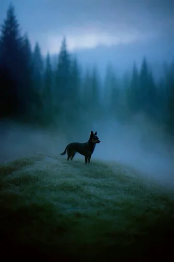 Ethereal Nocturnal Surrealism style reference image — long exposure motion blur