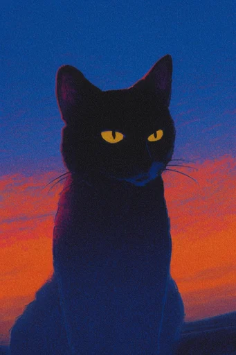 Retro Surrealist Twilight style reference image — 70s sci-fi aesthetic