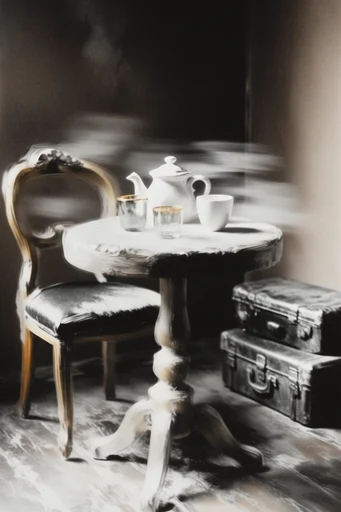 Spectral Motion Noir style reference image — high-contrast monochrome