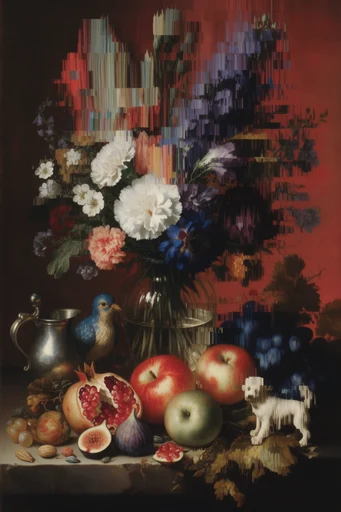Digital Baroque Tapestry style reference image — baroque still life