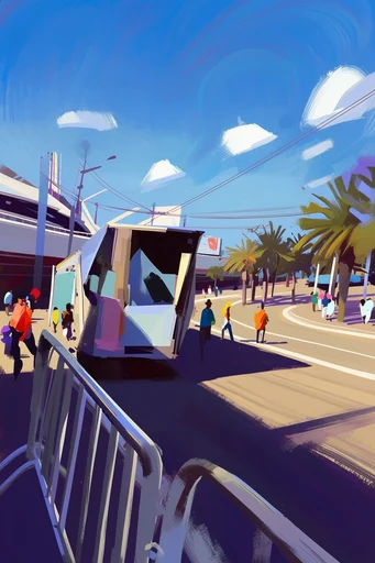 Dynamic Neon Urbanism style reference image — vibrant neon palette