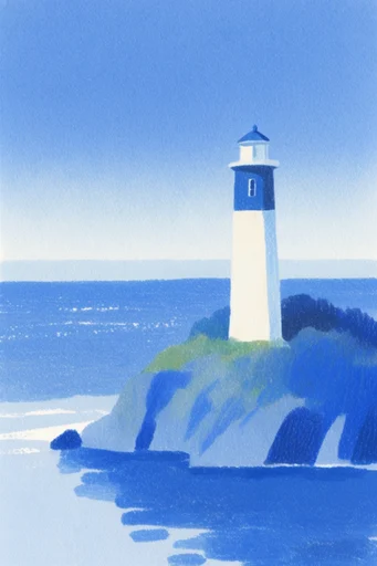 Textured Cyanotype Minimalist style reference image — cobalt and ultramarine palette