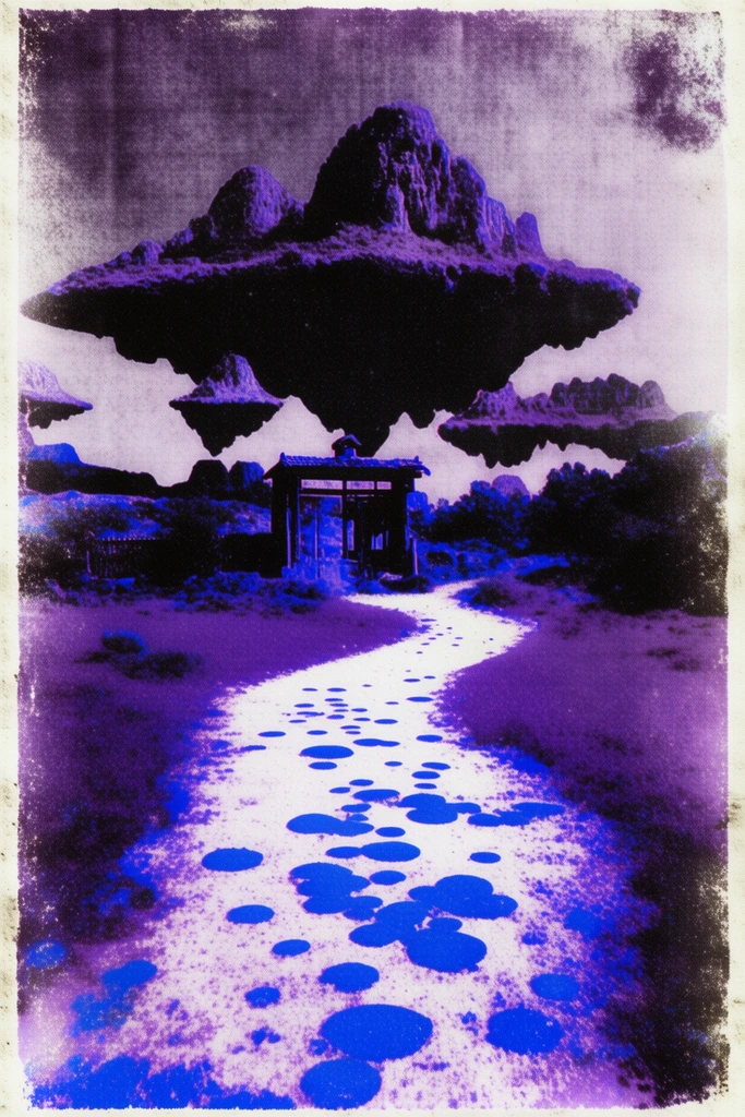 Distorted Analog Noir style AI image example 2