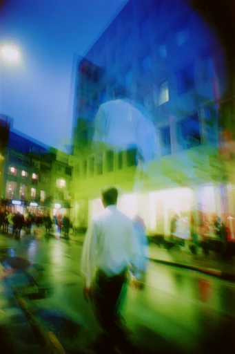 Spectral Kinetic Decay style reference image — analog glitch distortion