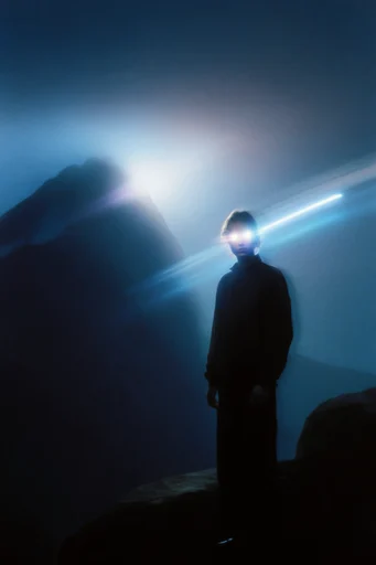Cyanic Cyber Noir style reference image — cinematic blue palette