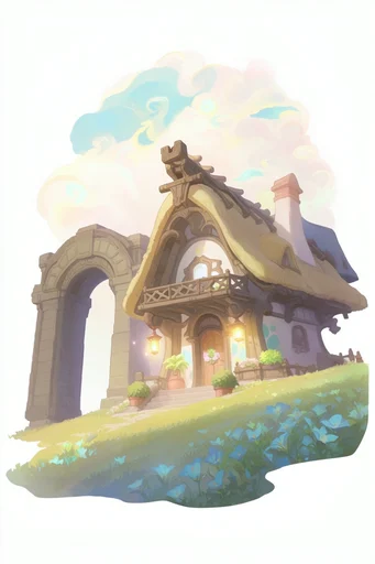 Ethereal Fantasy Concept style reference image — minimalist background