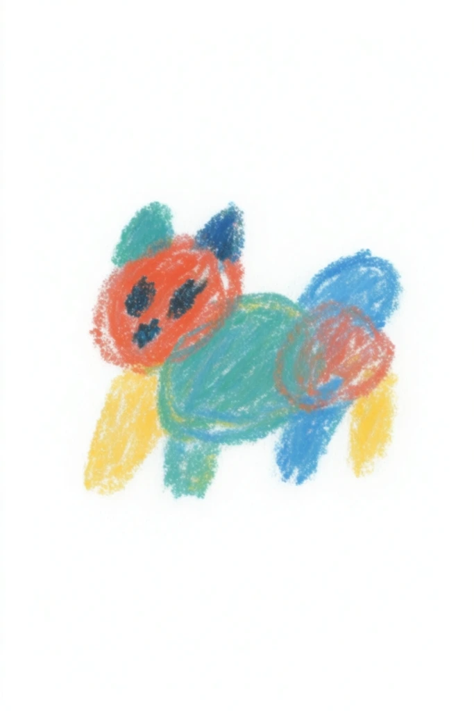 Textured Naive Minimalist style AI image example 3