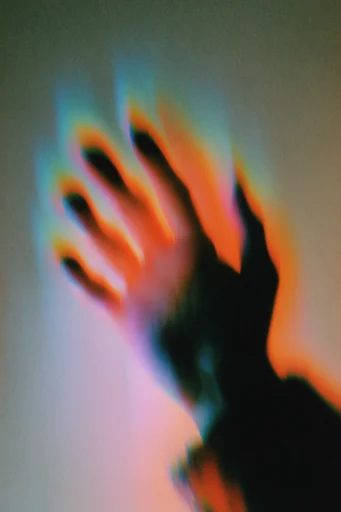 Luminous Spectral Silhouette style reference image — analog film grain