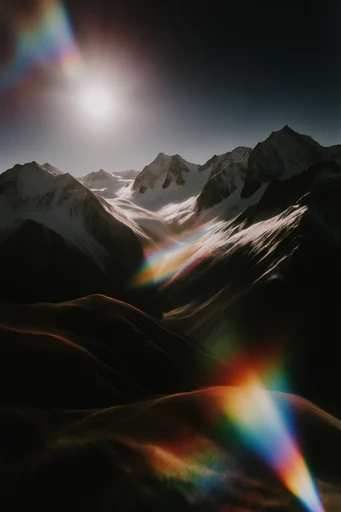 Spectral Chiaroscuro Dreamscape style reference image — prismatic light refraction