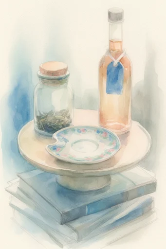 Ethereal Pastel Sketchbook style reference image — delicate pencil sketch