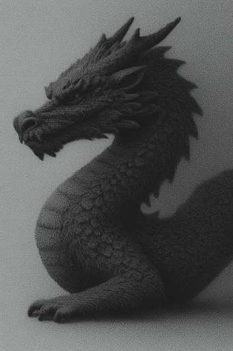 Tactile Noir Minimalism style reference image — stipple texture