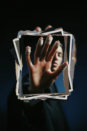 Fragmented Analog Surrealism style reference image — surrealist portrait