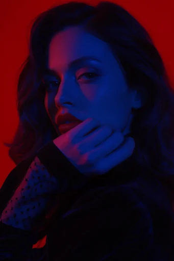Cinematic Neon Noir style reference image — cyberpunk aesthetic