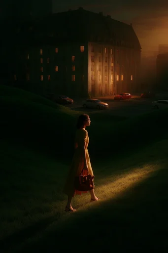 Cinematic Chiaroscuro Solitude style reference image — moody atmospheric depth