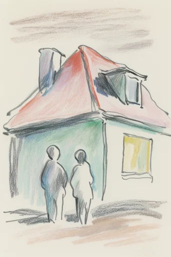 Raw Expressive Sketchbook style AI image example 4