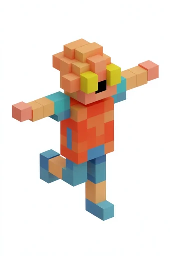 Glossy Isometric Voxel moodboard — generate AI images in this style