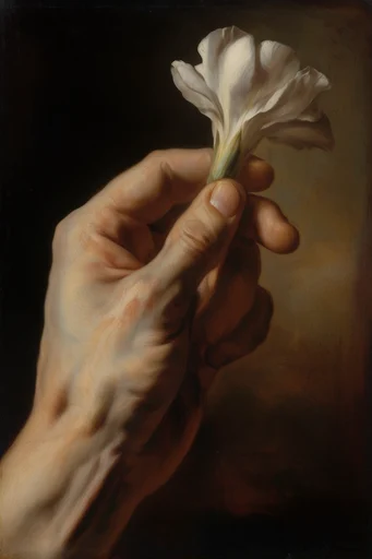 Visceral Baroque Realism style reference image — heavy impasto texture