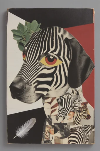 Analog Surrealist Collage style reference image — retro print aesthetic