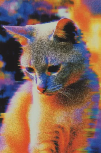 Luminous Glitch Impressionism style reference image — frosted noise filter