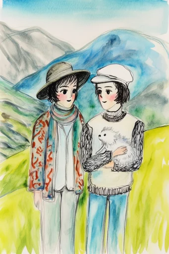 Expressive Hand-Drawn Sketchbook style reference image — expressive sketchbook illustration