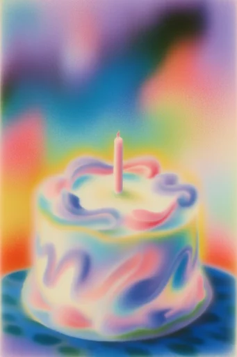 Chromatic Thermal Dreamscape style reference image — psychedelic aura