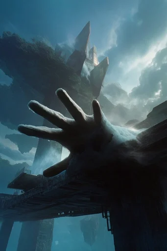 Monolithic Atmospheric Dystopia style reference image — atmospheric haze