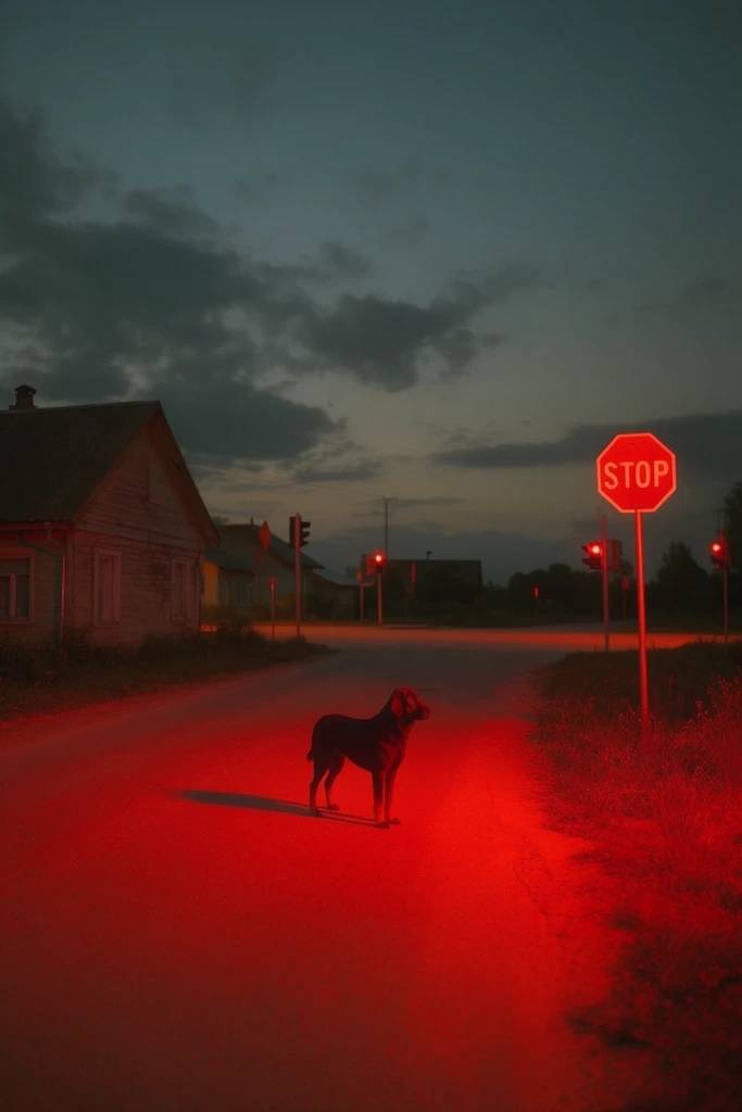 Cinematic Nocturnal Noir style AI image example 3