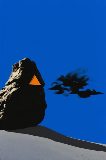 Graphic Neo-Pop Surrealism style reference image — vibrant saturated solid background