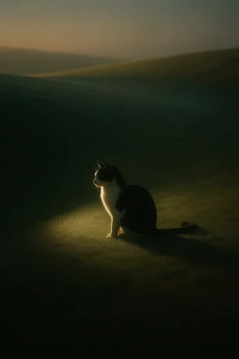 Cinematic Chiaroscuro Solitude style reference image — cinematic shadow