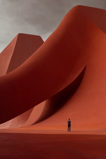 Surreal Terracotta Minimalism style reference image — minimalist surrealism