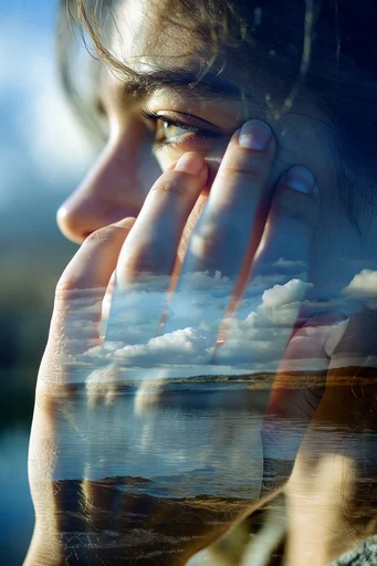 Ethereal Layered Introspection style reference image — ethereal light refraction