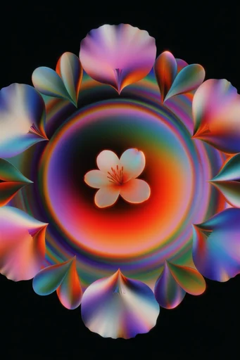 Luminous Psychedelic Depth style reference image — chromatic iridescence